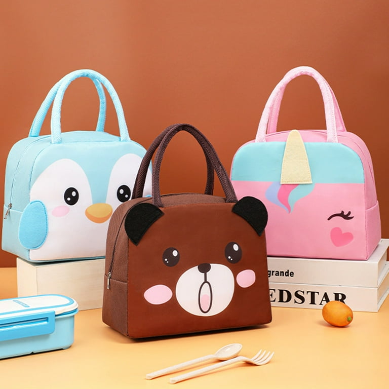 𝗞𝗮𝘄𝗮𝗶𝗶 𝗟𝘂𝗻𝗰𝗵 𝗕𝗮𝗴 for Girls Cute Lunch Box Bag Insulated Bag  Reusable Tote Bag for Hot or Cold Work, Picnic, Travel