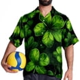 thumbnail image 4 of Saint Patrick's Day Men's Short Sleeve Hawaiian Shirt Button Down Poplin Beach Casual Printed Unisex Summer Tops, 4 of 6