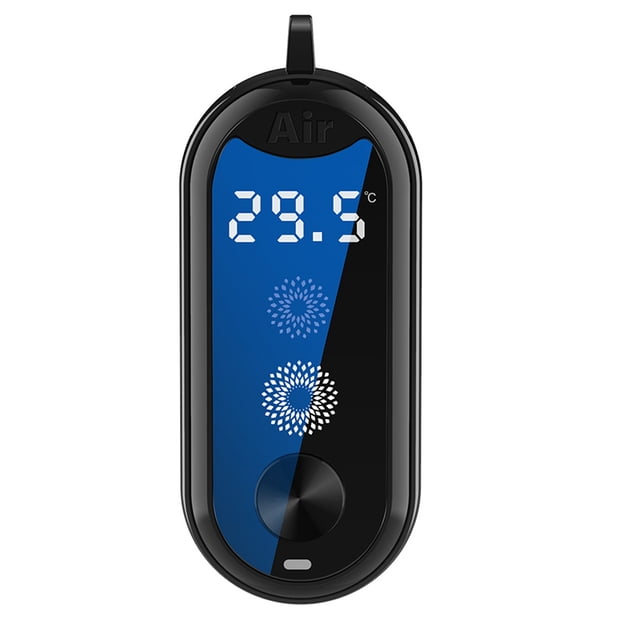 ACENDIENTE DE AIRE DIGITAL PANTALLA DIGITAL 3.7V 1600MAH USB CARGA REMOVER DE OLOR CASO DE CUELLO MÓVIL COLGANTE DISPOSITIVO DE FRENOJE CON CLIP Inevent HA011661-00B