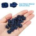 thumbnail image 4 of Uxcell Mini Satin Ribbon Roses Tiny Fabric Flowers Embellishments Rosettes Applique Navy Blue 50 Pcs, 4 of 5