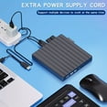 thumbnail image 2 of MesaSe Portable External CD/DVD Drive for Laptop with SD Card Reader  4 USB Ports  USB 3.0 & Type-C  High-Speed Optical Disk Drive  CD/DVD Burner Compatible with Mac  PC  Windows 11/10/8/, 2 of 6