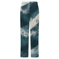 thumbnail image 6 of Teal White Diagonal Grunge Texture Winter Female Pants Flannel High Waist Women Pants Lady Warm Straight Leg Plush Trousers, 6 of 7