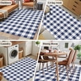 thumbnail image 4 of Hallway Runner Rug 2.7'x5', Navy Blue White Plaid Long Non-slip Runner Rugs, Farmhouse Checkered Buffalo Washable Outdoor Indoor Throw Floor Carpet Mat for Living Room/Bedroom/Kitchen/Office/Laundry, 4 of 9