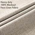 thumbnail image 5 of MIULEE 100% Blackout Linen Textured Curtains for Bedroom Solid Thermal Insulated Natural Beige Grommet Room Darkening Curtains & Drapes Luxury Decor for Living Room Nursery 52 x 84 Inch (2 Panels), 5 of 10
