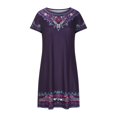 thumbnail image 4 of Aloohaidyvio Dresses Plus Size,Womens Fashion Comfortable Casual Ethnic Short Sleeve Round Neck Print Dress, 4 of 6