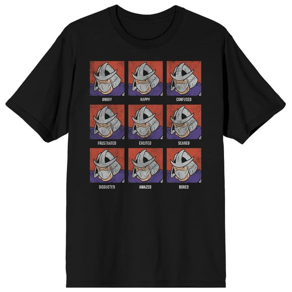 Teenage Mutant Ninja Turtles Shredder Face Black T-Shirt-M