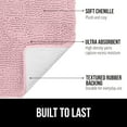 thumbnail image 3 of GORILLA GRIP Chenille Bath Rug 60x24, Rubber Backing Quick Dry Washable Microfiber Mats, Light Pink, 3 of 10