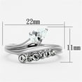thumbnail image 2 of Womens Rings High polished (no plating) Stainless Steel Ring with AAA Grade CZ in Clear TK1080, 2 of 4