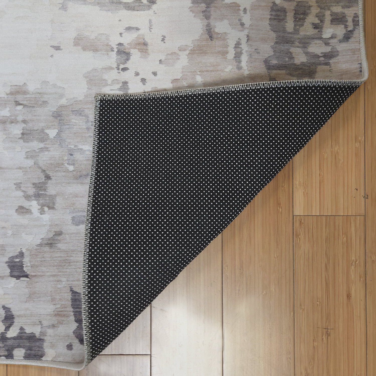 Crystal Print Kaori Modern Abstract Beige Area Rug, 9x13