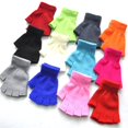 thumbnail image 1 of Guantes de invierno para adultos, cálidos, tejidos, media palma, medio dedo, hombres y mujeres, estudiantes, guantes de medio dedo, 1 of 4