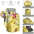 thumbnail image 4 of Floral Sunflower and Bee Illustration Insulated Cooler Backpack - 20L Picnic Backpack for Outdoor, Travel & Work, Rustic Yellow Pattern, 4 of 5