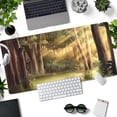 thumbnail image 6 of Green Forest Desk Mat Brown Nature Extended Mouse Pad XL Large Gaming Mousepad Japanese Anime Aesthetics Desk Pad Big Deskmat Computer Keyboard Mouse Mat 31.5''''x15.7'''' with Stitched Edges, 6 of 6