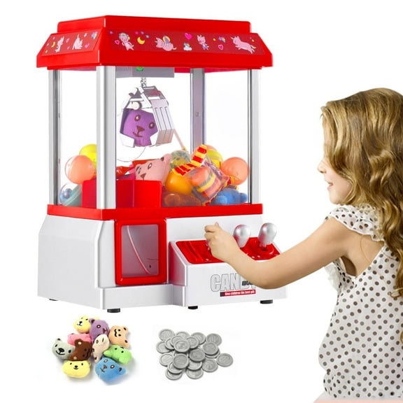 LUCKDEER Arcade Machine for Kids – Claw Machine with Toys Inside, 60-Second Challenge Candy Grabber Game, Light & Sound Arcade Toy, Ideal Birthday Gift for Boys & Girls