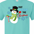 thumbnail image 4 of Inktastic Just Chillin' This Christmas Fun Snowman in Top Hat T-Shirt, 4 of 5