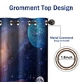 thumbnail image 4 of Jekeno Cortinas Opacas Galaxy Planet, Espacio Exterior, Universo, Nebulosa, Estrellas, Cielo Estrellado, Decoración Para Niños, Dormitorio, Sala De Estar, Oscurecimiento Con Ojales, 2 Paneles, 42 X 54, 4 of 5