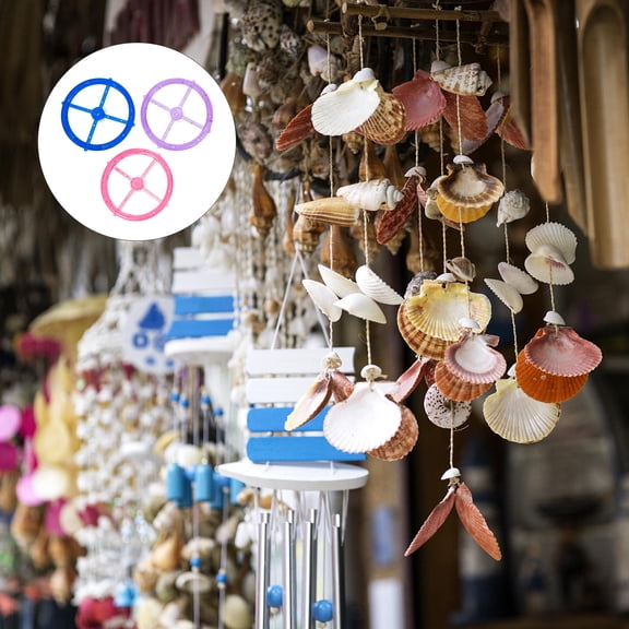 TEHAUX 3Set Purple Circular Wind Chimes Rings for Diy Wind Chime Material