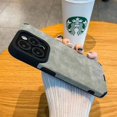 thumbnail image 1 of Fashion Case For iPhone 15 14 13 12 11 Pro Max Plus Fur Leather Full Lens Protection Cases Cover Gray For iPhone 12Pro Max, 1 of 6