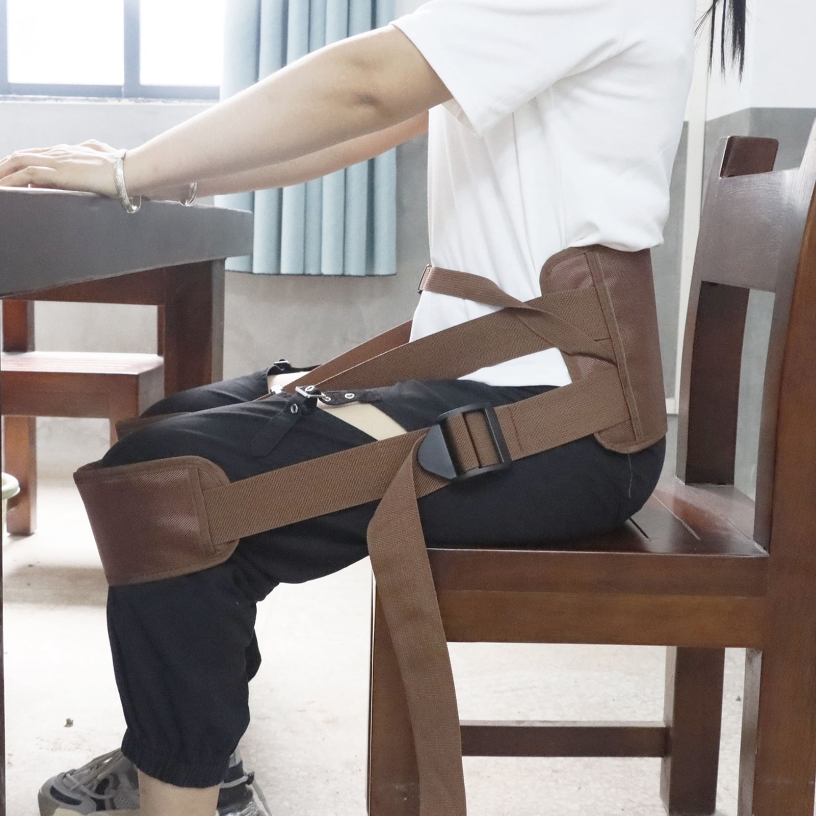 YIFAEUX Sitting Posture Corrector Brace Adjustable Men Women Yoga Meditation Sitting Posture Trainer Belt Back Straightener Scoliosis Hunchback Correction Strap
