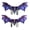 Purple, variant on Halloween Velvet Candy Tote Bag, Spooky Trick-or-Treat Pouch with Striped Handles for Party Favors & Gifts