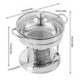 thumbnail image 7 of Chafing Dishes for Buffet of 4, Small Stainless Steel Buffet Warmer Chafer with Lid, Single Shabu Hot Pot with Fuel Holder, Chafers and Buffet Warmers Sets for Parties, Wedding, 7 of 7