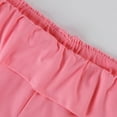 thumbnail image 6 of Ladies Low Rise Flare Yoga Pants Solid Color Slim Fit Casual Bootcut Trousers Pink XS, 6 of 9