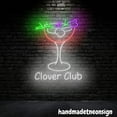 thumbnail image 3 of Handmadetneonsign Clover Club Neon Sign, Clover Club Cocktail Wall Art, Bar Pub Wall Decor 72019, 3 of 5