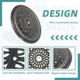 thumbnail image 5 of MEETWARM Outdoor 35.4" Lazy Susan Turntable for Table, All Weather Cast Aluminum Large Round Serving Plate Tabletop Rotating Tray with 2" Umbrella Hole, Silent & Smooth Spin, Dark Bronze, 5 of 8