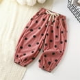 thumbnail image 2 of AOMPMSDX Children's Retro Loose Pants Spring And Autumn Style Casual Pants For Boys Casual Pants For Girls Warm Fuzzy Watermelon Red 5 Years-6 Years, 2 of 3