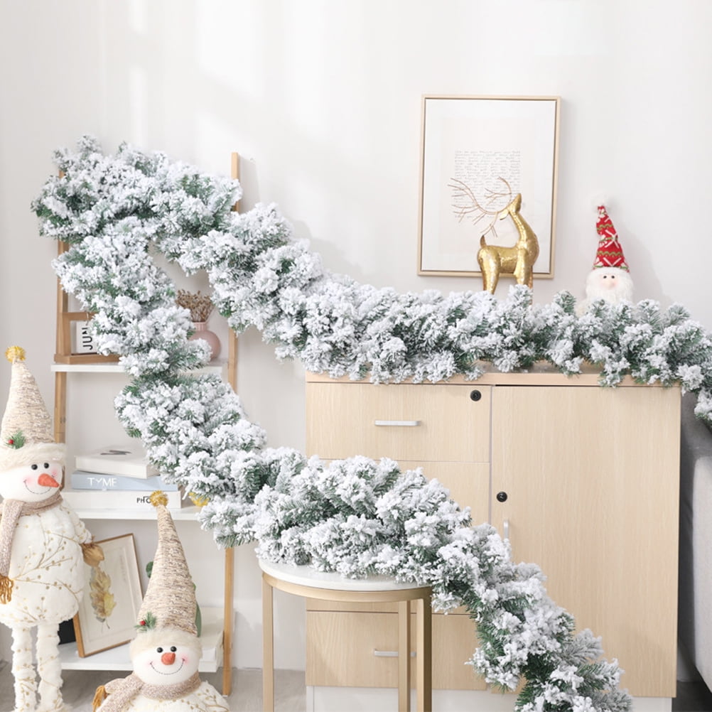 2.7m white falling cedar velvet rattan for Christmas tree fireplace