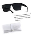 thumbnail image 2 of Gafas de Sol Cuadradas Oversize LYZOIT con Protección UV400 Negras, 2 of 6