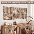 thumbnail image 3 of 3pcs Wooden Wall Art, Mountain Decor Single Line Minimalist Decor Mountain Wall Art, Abstract Mountain Line Wood Wall Decor Hanging for Living Room Bedroom Bathroom Home Decor, 3 of 7