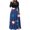 Blue, variant on IROINNID Christmas Party Dresses for Women Long Sleeve Funny Christmas Print A-Line Flare Dress,Black