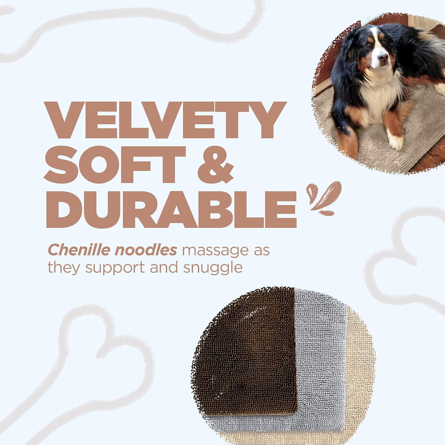Soggy Doggy Crate Mate Dog Bed, Microfiber Chenille Dog Mats,  Dog Mats for Sleeping & Drying, Ultra-Absorbent Dog Beds & Furniture for Kennels or Crates, Beige, X-Large