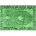 thumbnail image 1 of Ahgly Company Indoor Rectangle Medallion Emerald Green Traditional Area Rugs, 2' x 3', 1 of 4