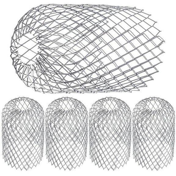 PAMINGONO Gutter Downspout Guard Silver 5Pcs 11.8X3.9X3.9In