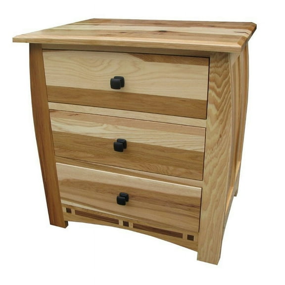 Bowery Hill 3 Drawer Nightstand in Natural