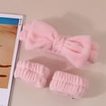 thumbnail image 4 of Diconna 3Pcs Plush Spa Headband Wrist Washband Scrunchies Cuffs Set for Washing Face Shower Hair Sleepover Party Supplies, 4 of 4