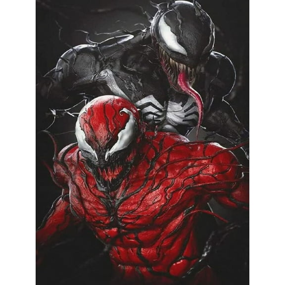 DIY 5D Diamond Art Kits for Adults Kids, Venom Paint by Diamonds Gem Painting Kits for Home Wall Decor 12x16 inch