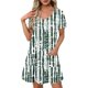 thumbnail image 1 of Vestido Corto de Verano Moda Gradiente Corto de Manga en V Cuello Vestido Casual, Poliéster Ligero de Verano, Lavado de Manos, 1 of 7