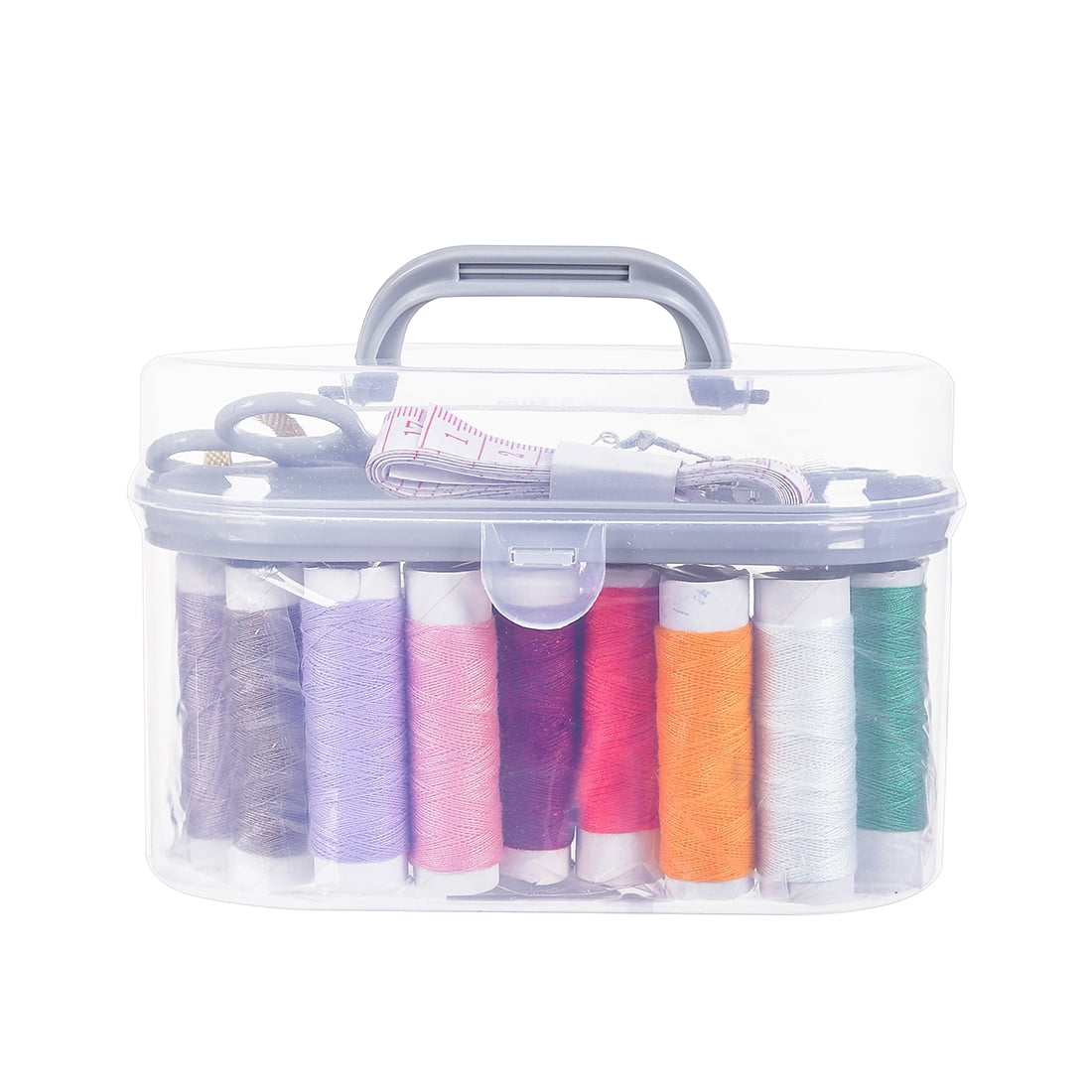 MINISO Double Layer Portable Travel Sewing Kits Box with Color Needle