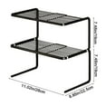 thumbnail image 3 of VWRXBZ Kitchen Shelf, 11x8.8x14.96 Inch Adjustable 3 Tier Pot Rack Space Saving Kitchen Organizer with Multi Shelved Storage for Kitchen Utensils Office Supplies Bedroom Clothing Study Storage, 3 of 9