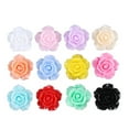 thumbnail image 2 of 50 Pcs Perles de Fleurs en Résine Rose Cabochons Plats DIY Accessoire Embellissement pour Scrapbooking Artisanat 10mm (Couleur Assortie), 2 of 8