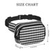 thumbnail image 4 of Fotbe Black And White Diamonds Cangurera Cuadrada con Estampado de Doble Capa, Bolsa de Cintura Ajustable Mini para Hombres y Mujeres, 4 of 9