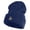Navy, variant on Wheat Stalks Embroidered 12 inch Acrylic Cuff Long Beanie - Black OSFM