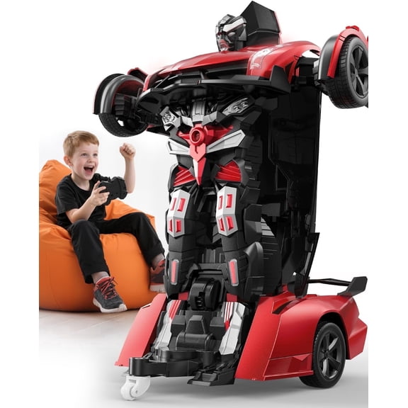 Veeniix V992 1:14 Scale 2-in-1 Transform RC Robot Car Toy, Red
