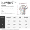 thumbnail image 5 of KLL Tulips Flowers Print Men's Shirt Short Sleeve Button Down Summer Cuba Beach Shirts- Small, 5 of 5