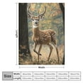 thumbnail image 4 of Orinice Deer Blanket Hunting Throw Blankets,Gifts for Kids Woman Adult &amp; Hunter Lovers,Lightweight Soft  ,Autumn Forest Rustic Wooden Frame Art,for Sofa Couch Bed Room Decor   40x50in, 4 of 6