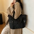 thumbnail image 4 of Large Tote Bag for Women with Zipper, Lightweight Puffy Tote Bag Quilted Shoulder Bag Handbag for Travel, Work, Gym, 4 of 10