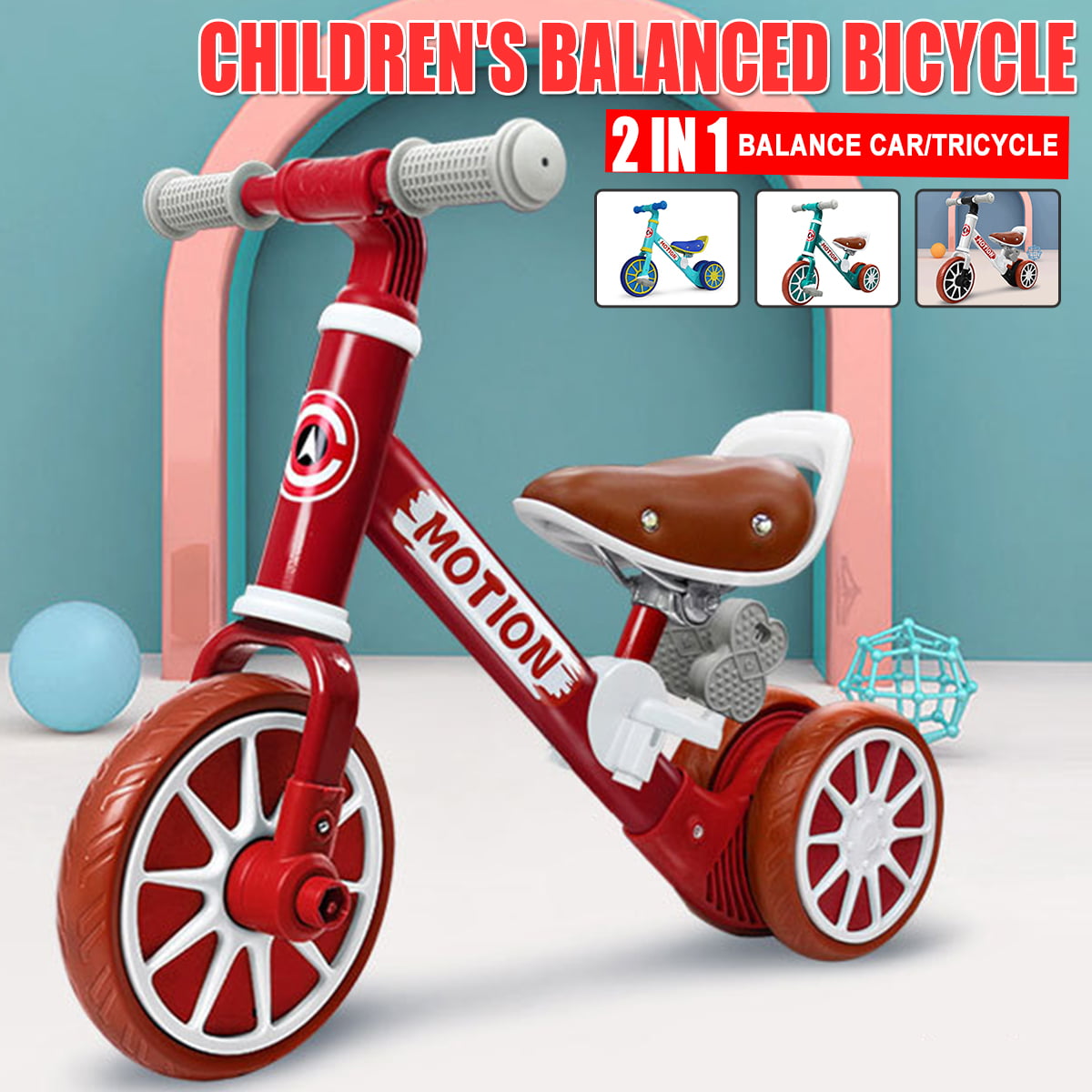 Kids Balance Bike Walker No Pedal Child Training Bicycle Toy w/ Adjustable Seat 