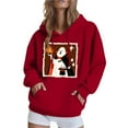 thumbnail image 2 of PNTUTB Women's Fashionable Casual Loose Hooded Sweatshirt Versatile Layering Comfortable Sweatshirt, 2 of 6
